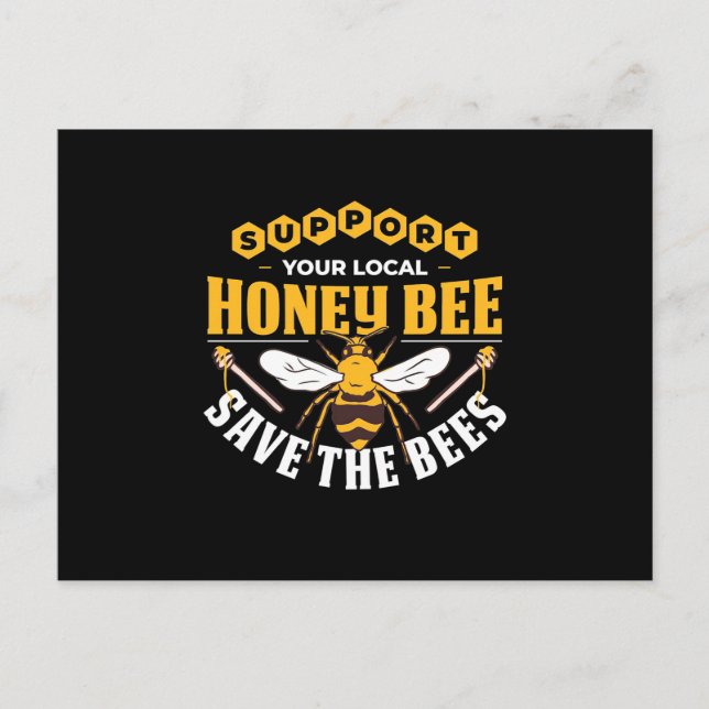 Postal Beekeeper Gift | Honey Bee Save The Bees (Anverso)