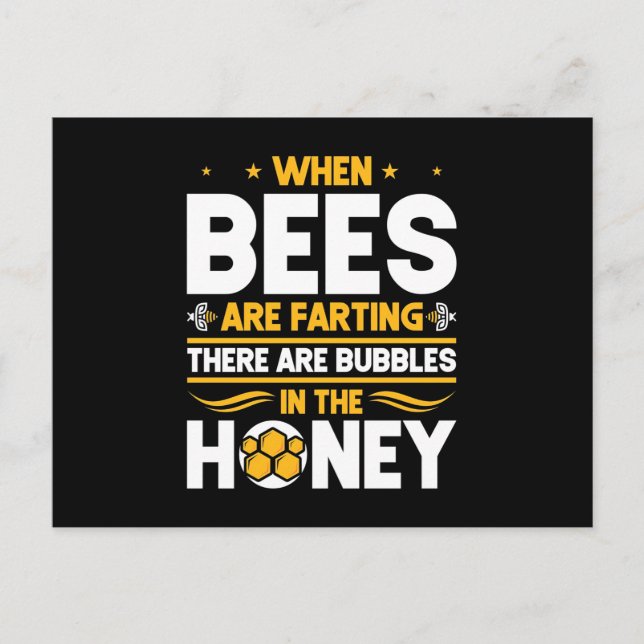 Postal Beekeeper Gift | When Bees Are Farting (Anverso)