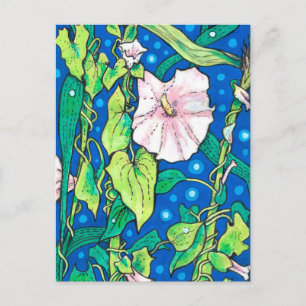 Postal Beendweed Reed Summer Wildflowers Pintura Floral