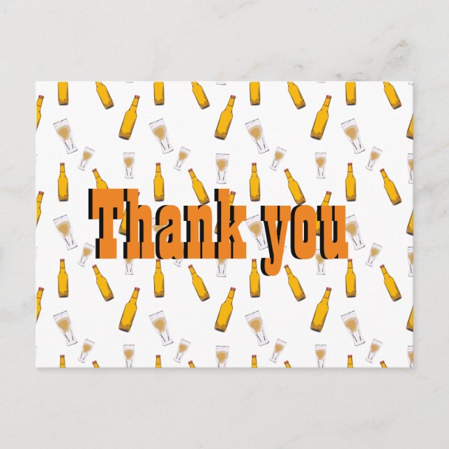 Postal Beer fiesta Gracias Postcard (Anverso)