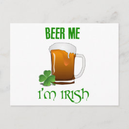 Postal Beer Me Soy Irlandés