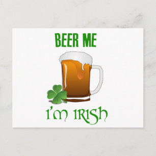Postal Beer Me Soy Irlandés