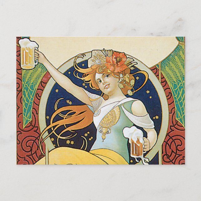 Postal Beer Nouveau (Anverso)