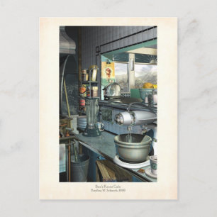 Postal Bees Knees Cafe Postcard