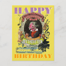 Postal Beethovehen Beethoven Feliz cumpleaños