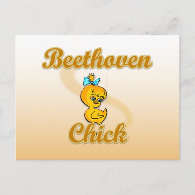 Postal Beethoven Chick (Anverso)