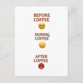 Postal Before During After Coffee Mood Vector Art
