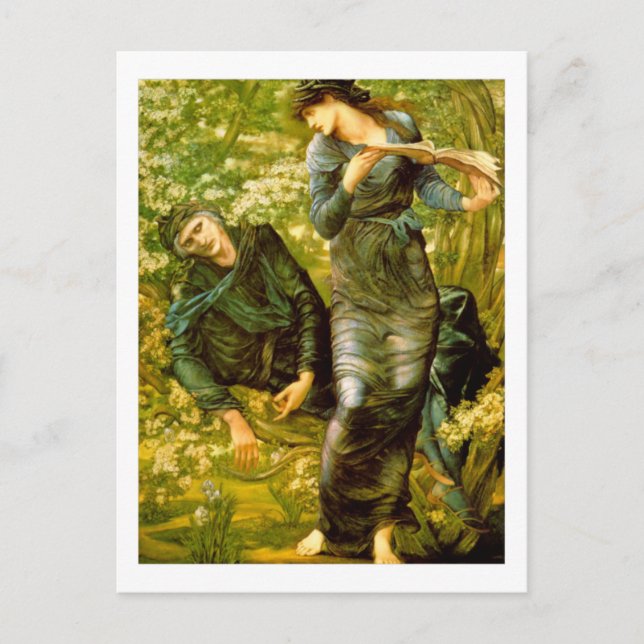 Postal Beguiling of Merlin - Edward Burne-Jones (Anverso)