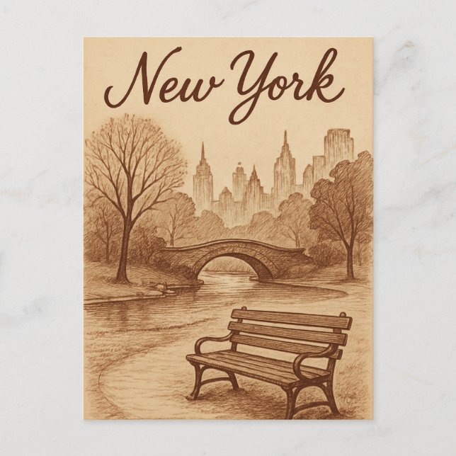 Postal Beige new york (Anverso)