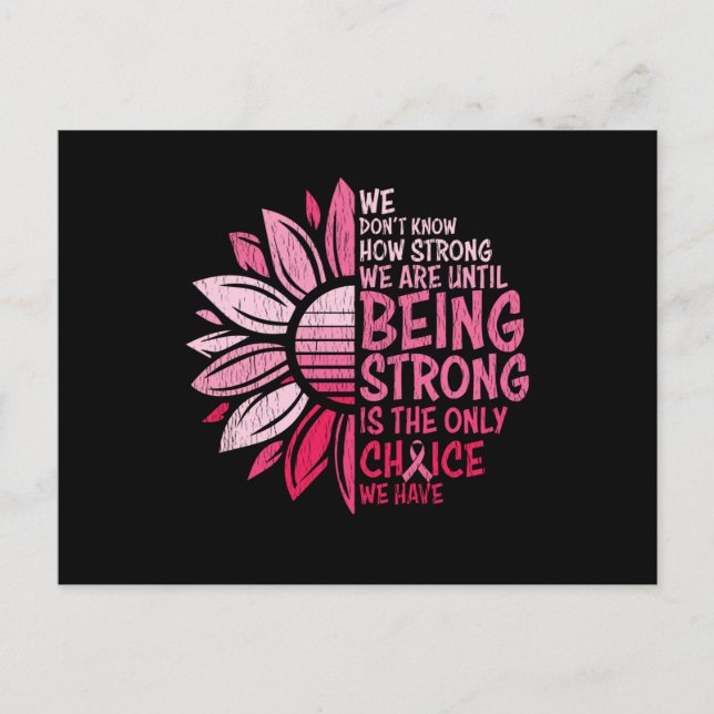 Postal Being Strong Breast Cancer Awareness Sunflower (Anverso)