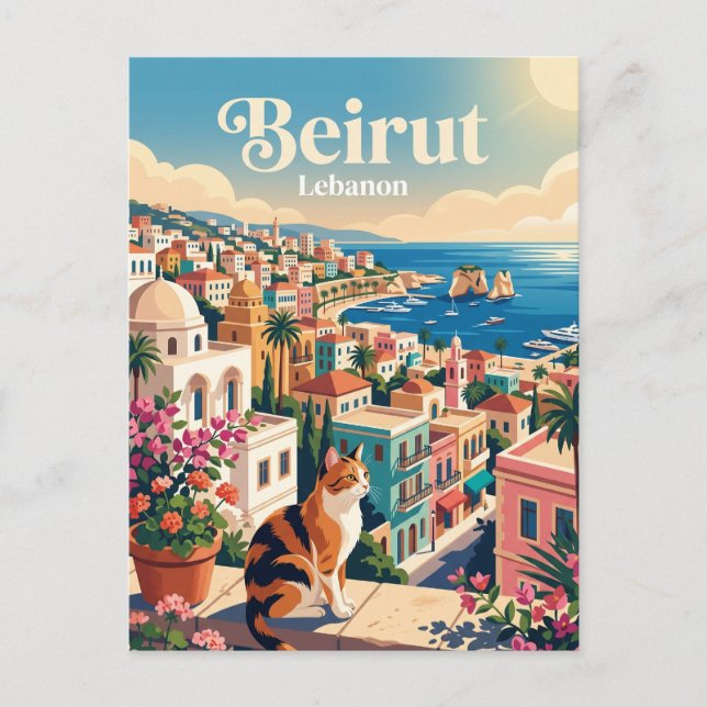 Postal Beirut Líbano (Anverso)