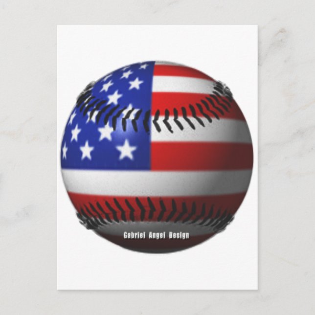 Postal Béisbol americano (Anverso)
