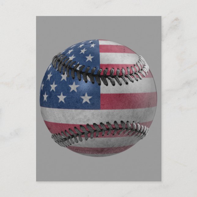 Postal Béisbol americano (Anverso)