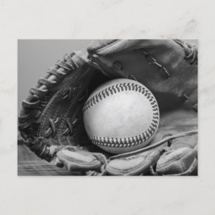 Postal Béisbol blanco y negro
