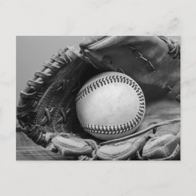 Postal Béisbol blanco y negro (Anverso)