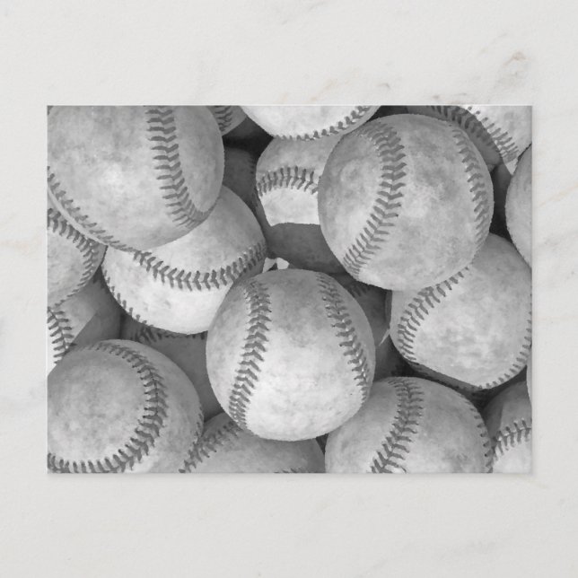 Postal Béisbol blanco y negro (Anverso)