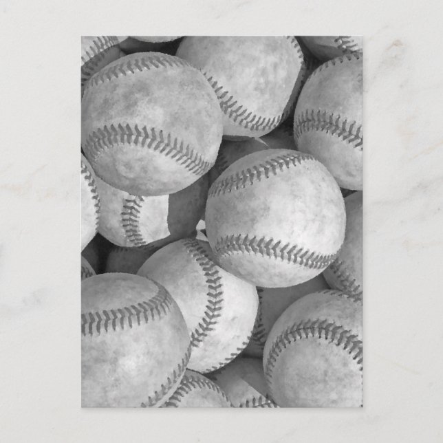 Postal Béisbol blanco y negro (Anverso)