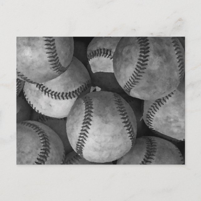 Postal Béisbol blanco y negro (Anverso)