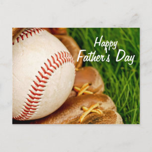 Postal Béisbol con el Día del Padre Feliz Glove