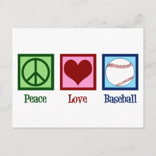 Postal Béisbol de amor por la paz