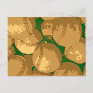 Postal Béisbol de arte pop