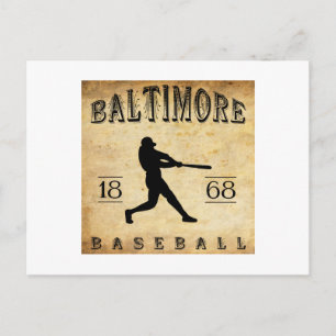 Postal Béisbol de Baltimore Maryland 1868