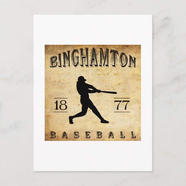 Postal Béisbol de Binghamton Nueva York 1877 (Anverso)