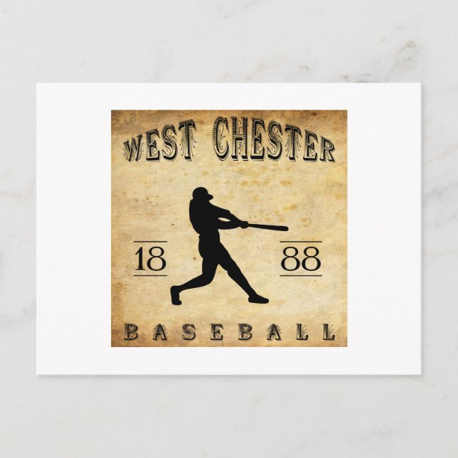 Postal Béisbol de Chester Occidental Pennsylvania 1888 (Anverso)