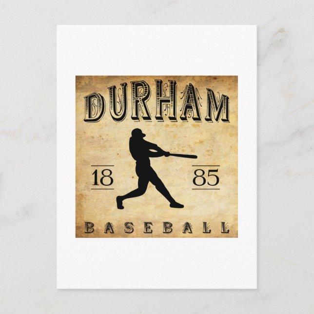 Postal Béisbol de Durham Carolina del Norte 1885 (Anverso)