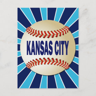 POSTAL BÉISBOL DE LA CIUDAD DE RETRO KANSAS