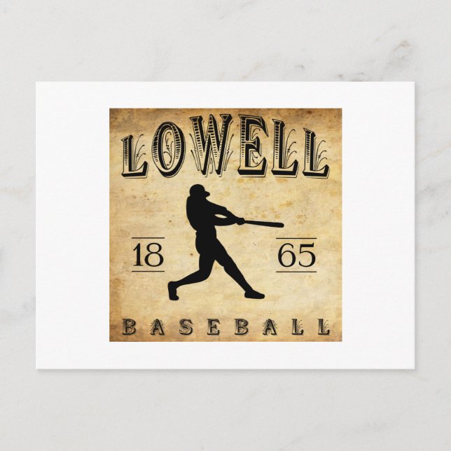 Postal Béisbol de Lowell Massachusetts 1865 (Anverso)