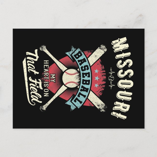 Postal Béisbol de Misuri (Anverso)