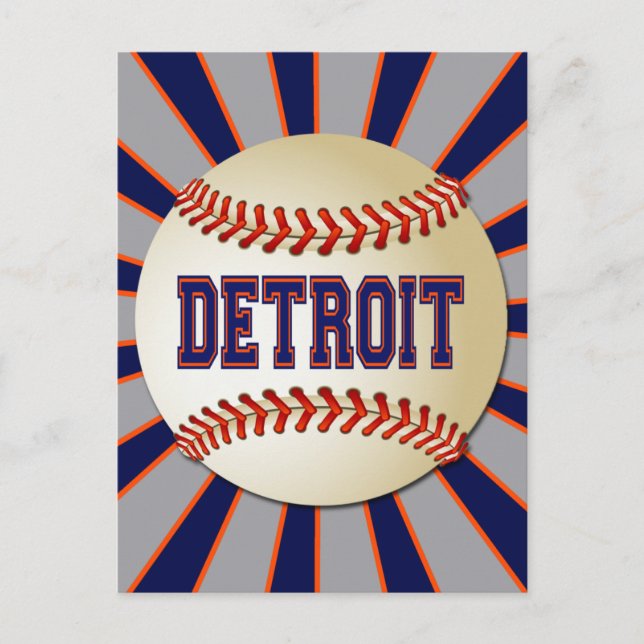 POSTAL BÉISBOL DE RETRO DETROIT (Anverso)