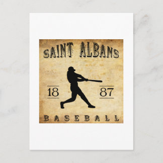 Postal Béisbol de Saint Albans Vermont 1887