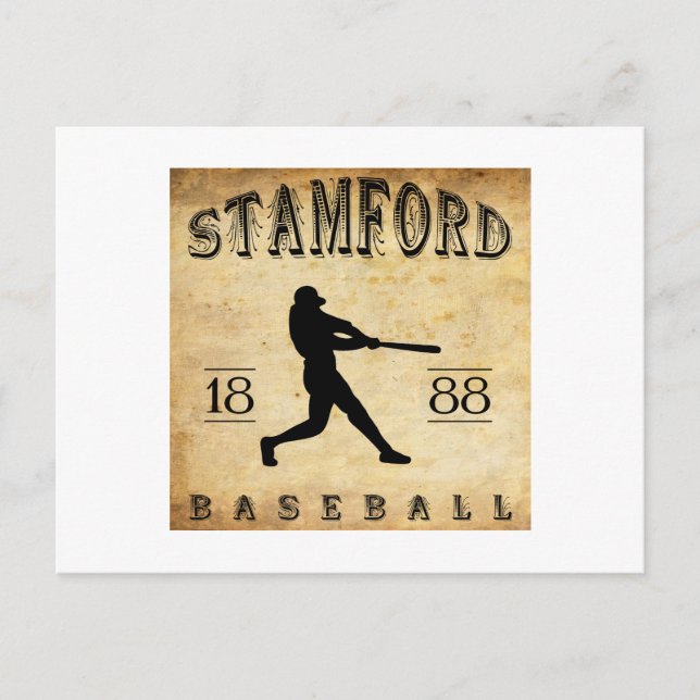 Postal Béisbol de Stamford Connecticut 1888 (Anverso)
