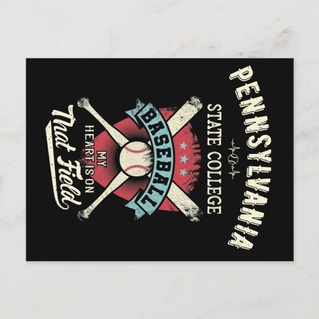 Postal Béisbol del Colegio Universitario Estatal de Pensi (Anverso)