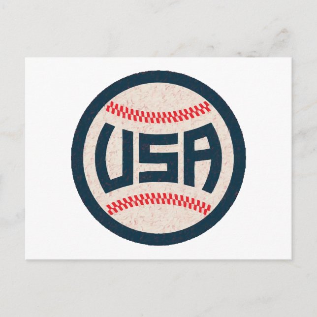 Postal Béisbol del Equipo USA (Anverso)