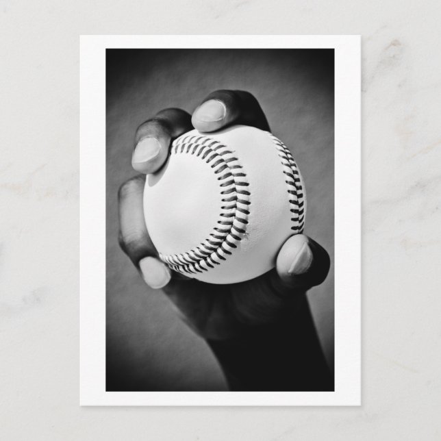 Postal béisbol en mano (Anverso)