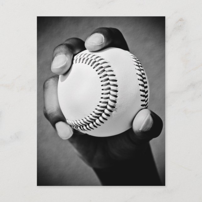 Postal béisbol en mano (Anverso)