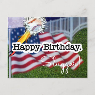 Postal Béisbol feliz de cumpleaños