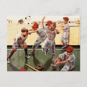 Postal Béisbol infantil vintage
