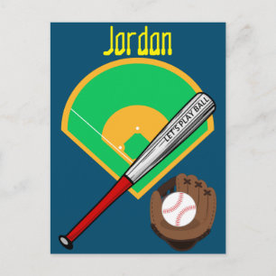 Postal Béisbol "Juguemos a la pelota"