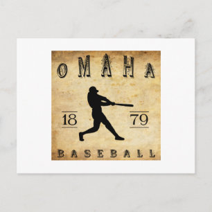 Postal Béisbol Omaha Nebraska 1879