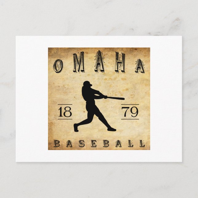 Postal Béisbol Omaha Nebraska 1879 (Anverso)