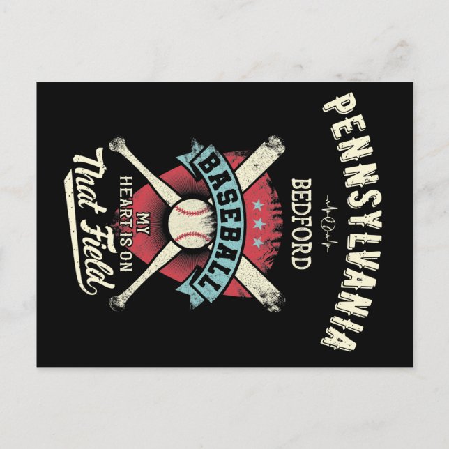 Postal Béisbol Pennsylvania Bedford (Anverso)