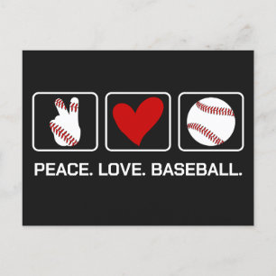 Postal Béisbol personalizado de texto y color
