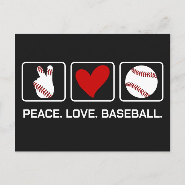 Postal Béisbol personalizado de texto y color (Anverso)