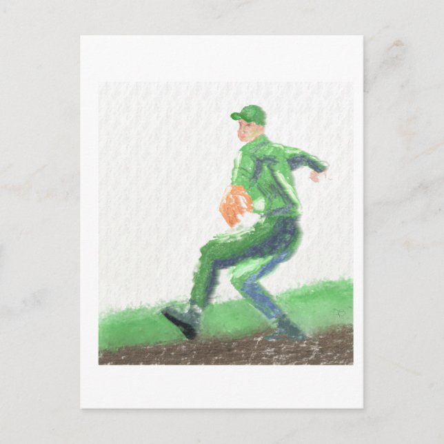 Postal Béisbol Pitch Art (Anverso)