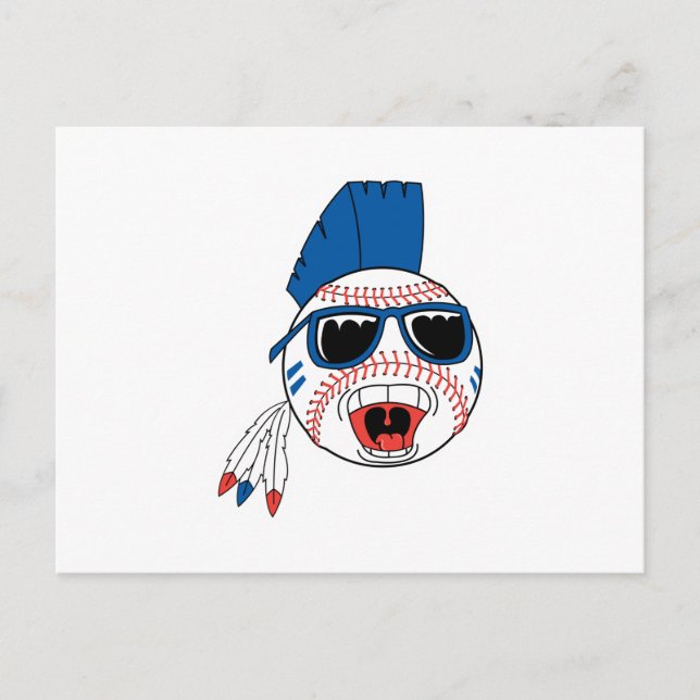 Postal Béisbol Punk Divertido (Anverso)