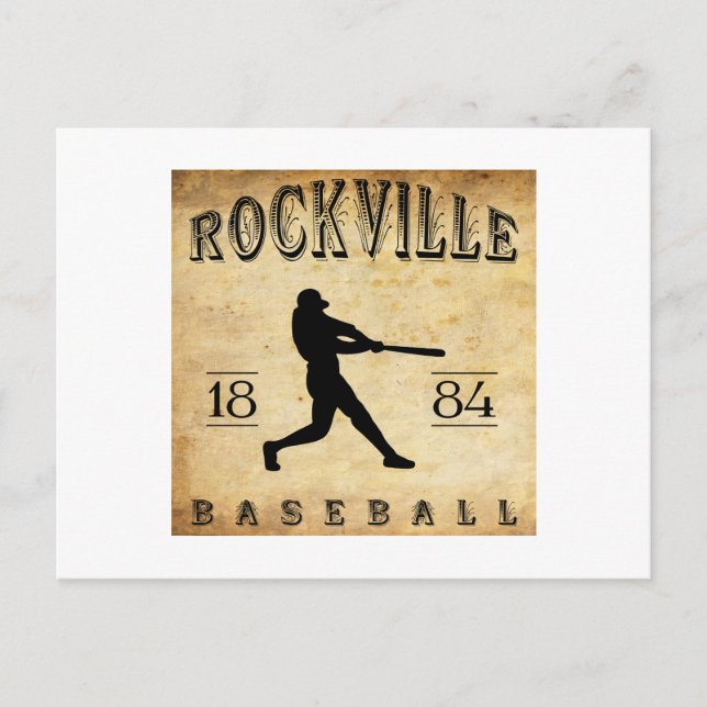 Postal Béisbol Rockville Connecticut 1884 (Anverso)